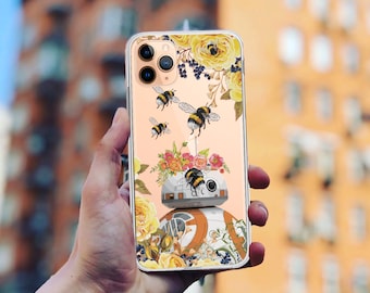Floral Droid Clear Phone Case: Funny iPhone & Samsung Cover