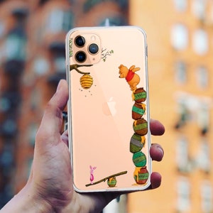 Winnie the Pooh iPhone 17/16/15 Case: Clear TPU Silicone Cover