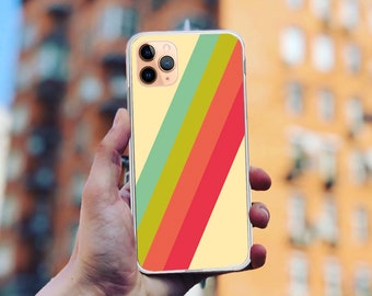 Colorful Stripes iPhone 17 16 Case: Shock Absorbent Protective Cover