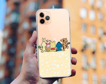 くまのプーさん iPhoneケース：クリアTPU、スリムフィット