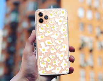 Fried Eggs Pattern Clear Phone Case: iPhone, for Samsung, Google Pixel