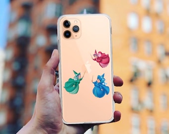 Sleeping Beauty Fairies Clear Phone Case: iPhone 17/16/15, for Samsung, Pixel