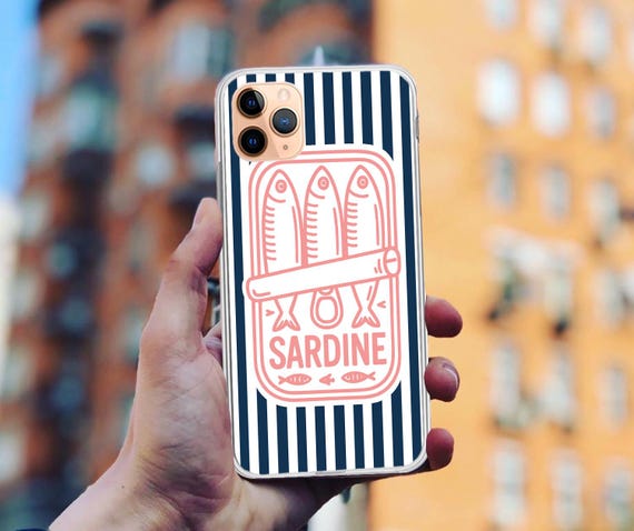 Sardine Stripe Phone Case: Clear TPU, Scratch Resistant Sardine Stripe Phone Case: Clear TPU, Scratch Resistant