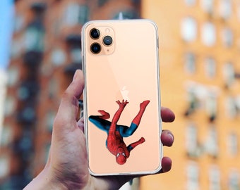 Funda transparente de Spider-Man: regalo de superhéroe para iPhone, Samsung y Pixel.
