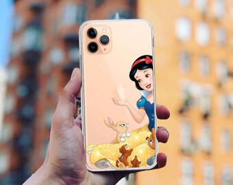 Snow White iPhone 17/16/15 Case: Clear Silicone Cover