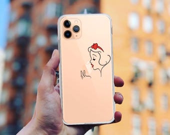 Snow White Line Art Phone Case: iPhone, for Samsung, Pixel