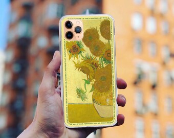 Van Gogh Sunflowers Art Clear Phone Case
