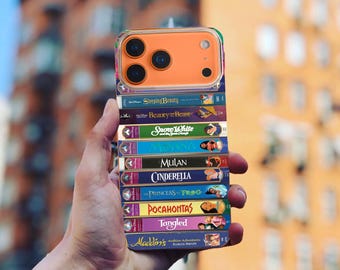 Princess Cartoon VHS Stack Phone Case: for iPhone 17/16/15, Pixel, for Galaxy
