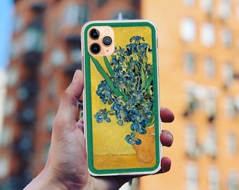 Van Gogh Irises Art Phone Case: Clear TPU Cover