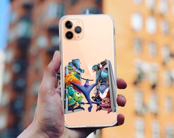 Monster World Clear Phone Case: Funny Cartoon TPU Cover