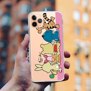 Winnie the Pooh iPhone Case: Clear TPU, Cartoon Design