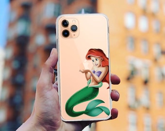 Ariel Princess Hülle für iPhone 15 14 13 Pro Max X 12 11 Pro Max Xr 8 plus Lustige Geschenke Clear Cell Silikonhülle für Samsung Google Pixel 7