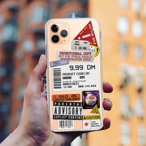 Barcode Label iPhone Case: Clear TPU, Scratch Resistant