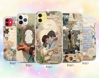 Pride and Prejudice Case for iPhone 17/16/15: Clear TPU Silicone Cover