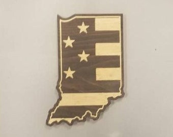 Indiana wall decor, Indiana art, Indiana gifts, long distance releationship gift, Indiana home sign, housewarming gift, state home sign