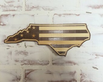 North Carolina wall decor, NC art, NC gifts, long distance relationship gift, North Carolina home sign, housewarming gift, state home sign