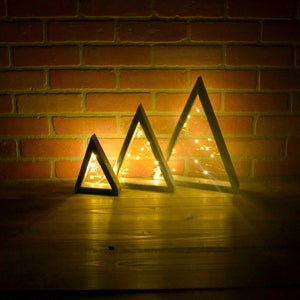 Rustieke houten kerstboom, kerstboom op tafel met verlichting, boerderij kerstdecor, cottagecore, rustiek kerstdecor, middelpunt