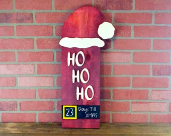 Countdown to Christmas Advent Calendar, Days until Christmas sign, Rustic Farmhouse holiday decor, sister gift for christmas, chalk board