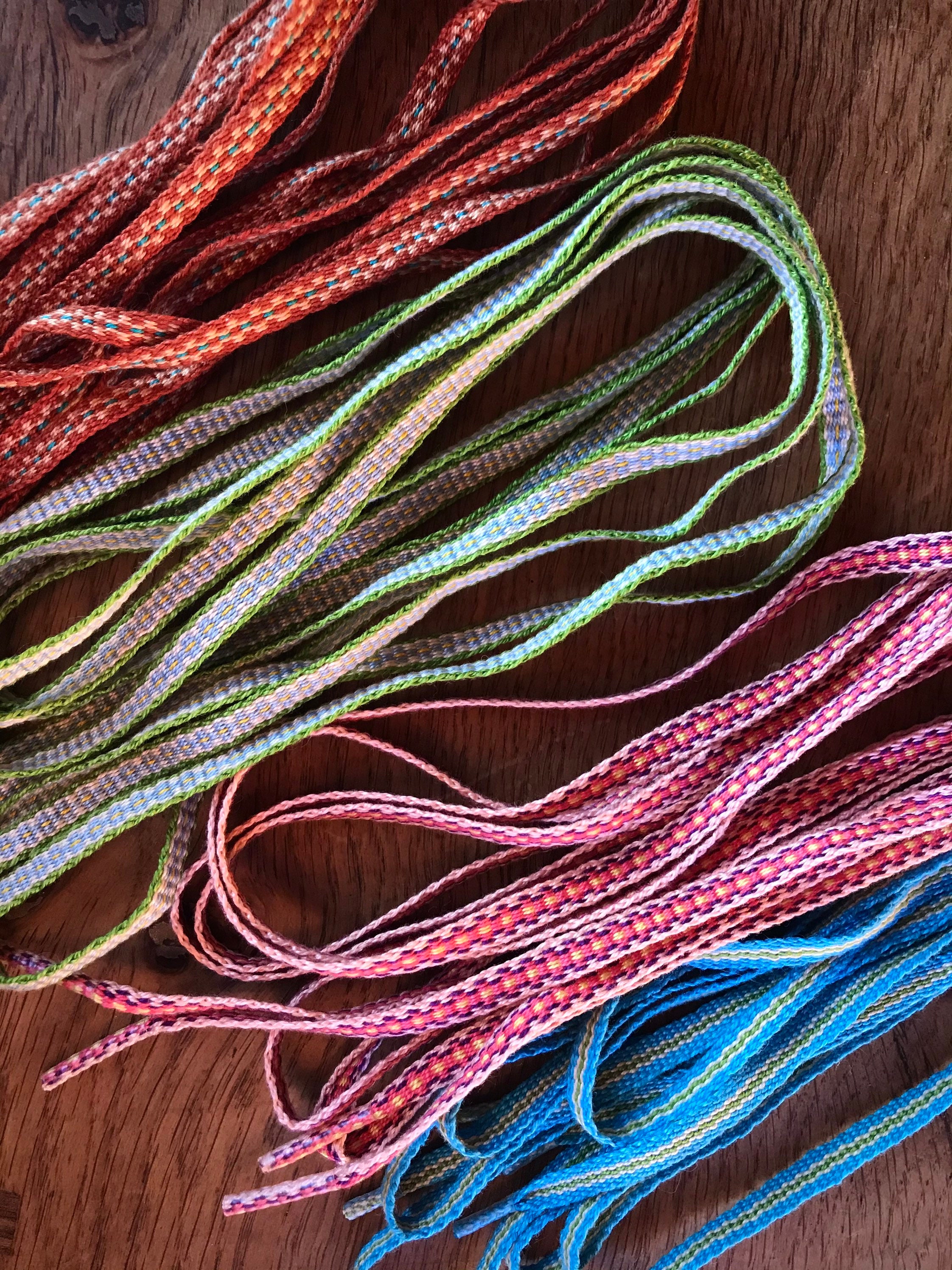 Hand woven colourful patterned shoelaces Etsy