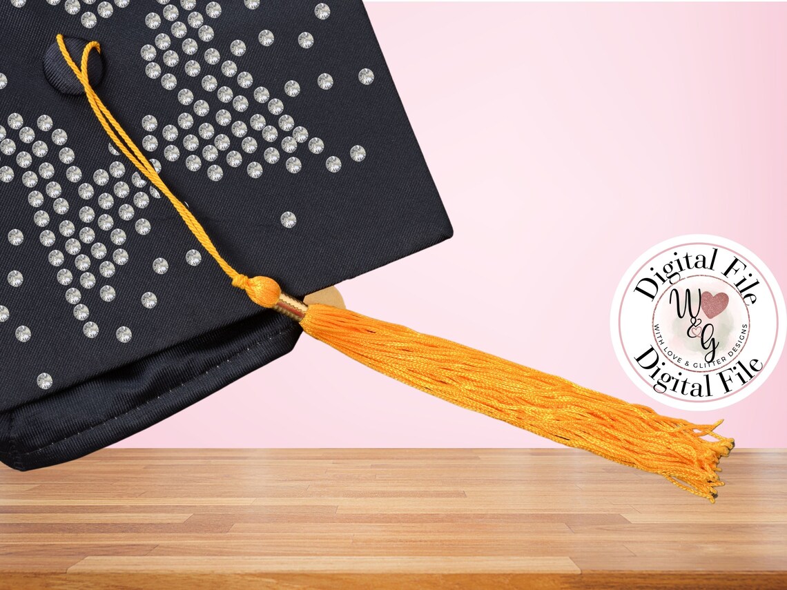 Stars Graduation Cap Star Graduation Cap Template Grad Cap Topper Rhinestone Blinged Grad ...