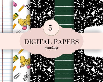 back to school digital papers. teacher appreciation, graduation paper.