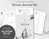 Dream Journal Printable / Dream Planner, Digital PDF Download, Grimoire, Book of Shadows, Dream | US Letter, A4, A5