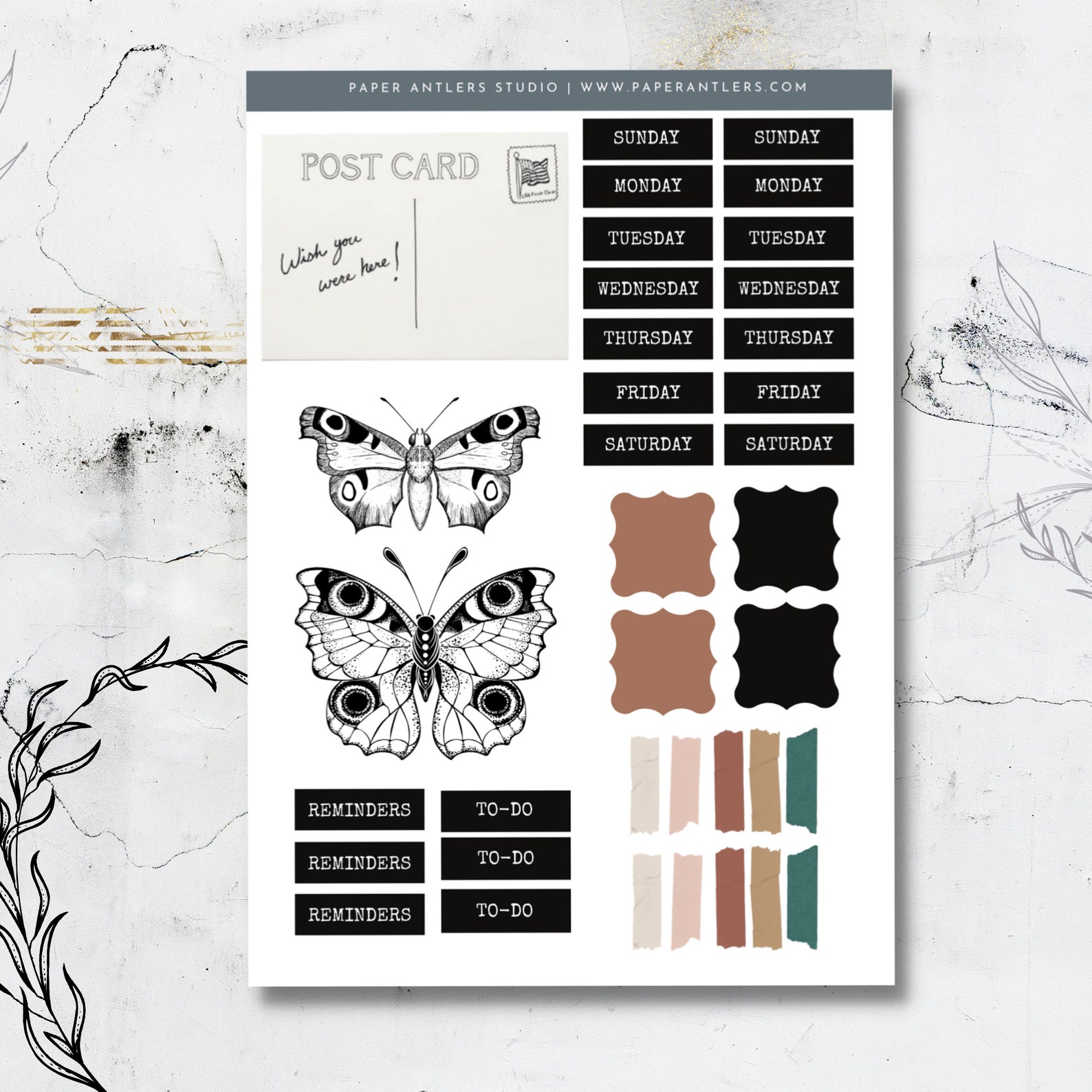 Printable Vintage Journal Sticker Set Digital Printable | Etsy