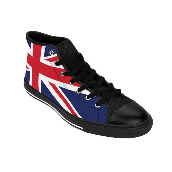 Converse Style Sneakers Union-jack British Flag Old School - Etsy