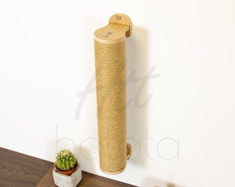 Poteau à gratter pour chat, grattoir à chat, mural, arbre à chat, pas de chat, poteau d'activité, corde de sisal, corde de jute, corde de coton