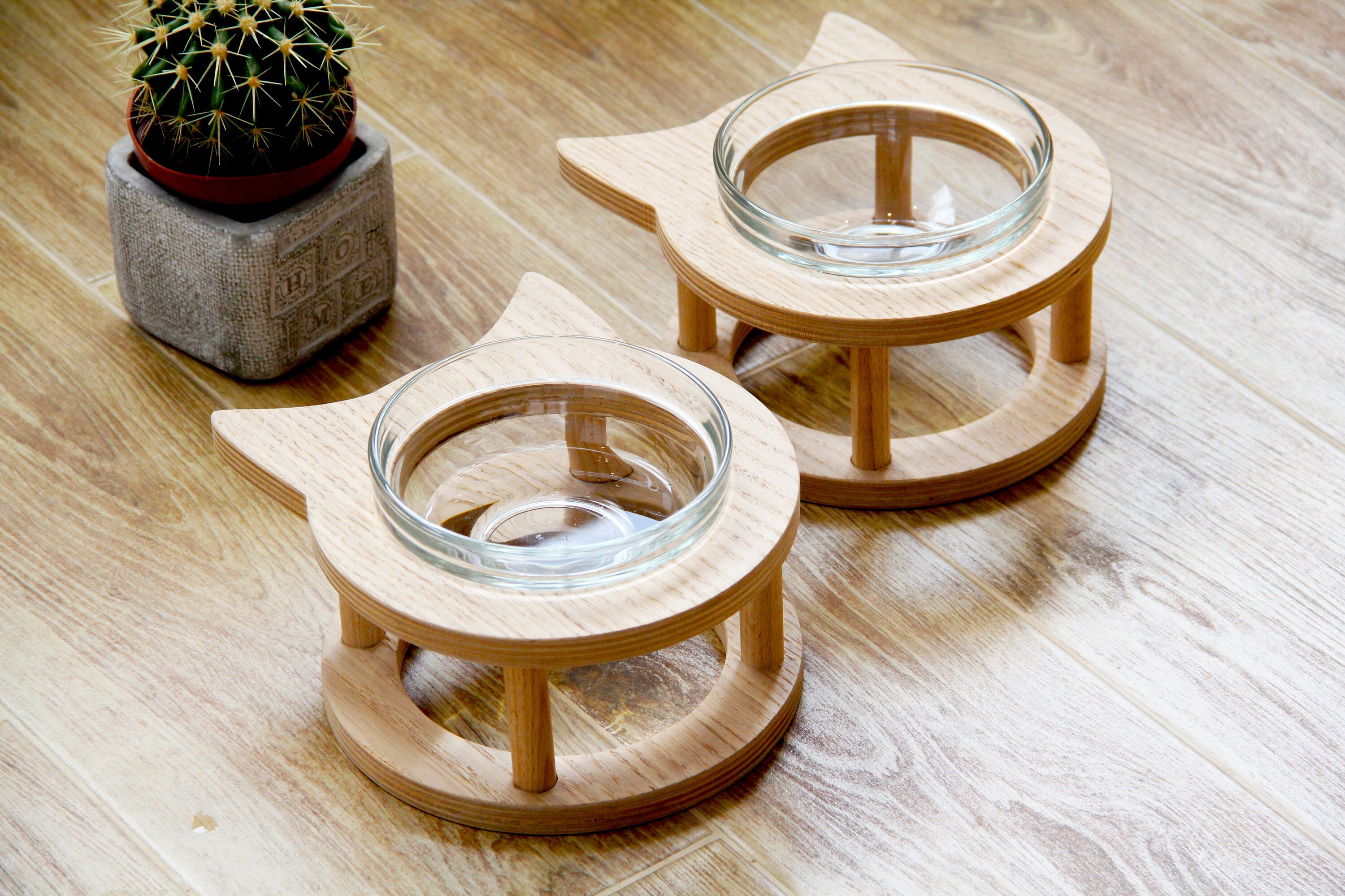 Cat bowl stand / pet feeder / elevated bowl for cat / cat Etsy