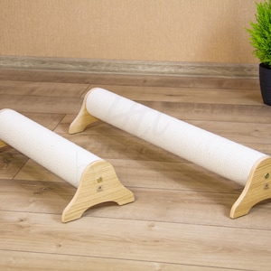 Tiragraffi per gatti in legno, tiragraffi per gatti, tiragraffi per gatti a pavimento orizzontale, tiragraffi per gatti in sisal, mobili moderni per gatti