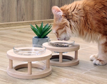 Single Pet Bowls, small medium large bowl, cat feeder, cat bowl, raised pet bowl, elevated feeder