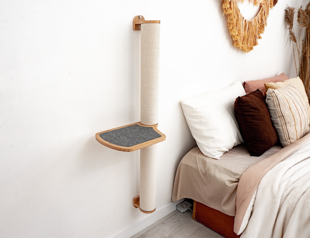 Wood Cat Tree Tower, Cat Shelves, Wooden Cat Tower, Wall Cat Furniture