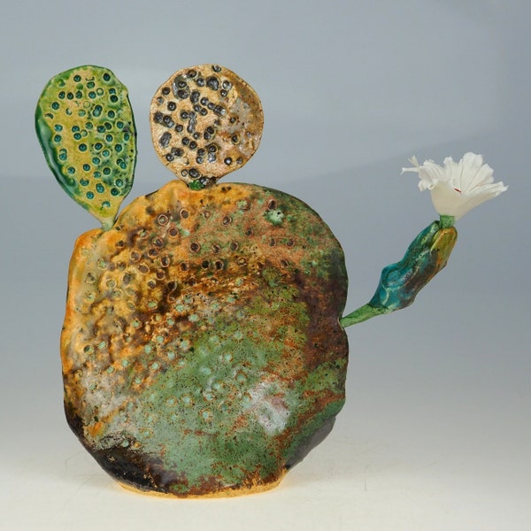 Keramik Kaktus-Skulptur. N8.
