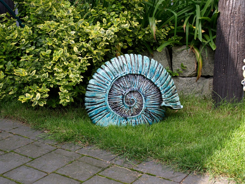 Garden sculpture ammonite image 2