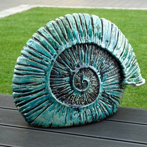 Garden sculpture ammonite image 5