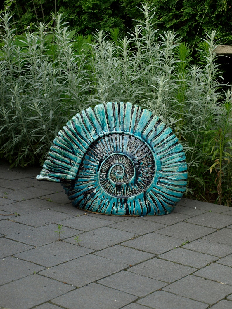 Garden sculpture ammonite image 9