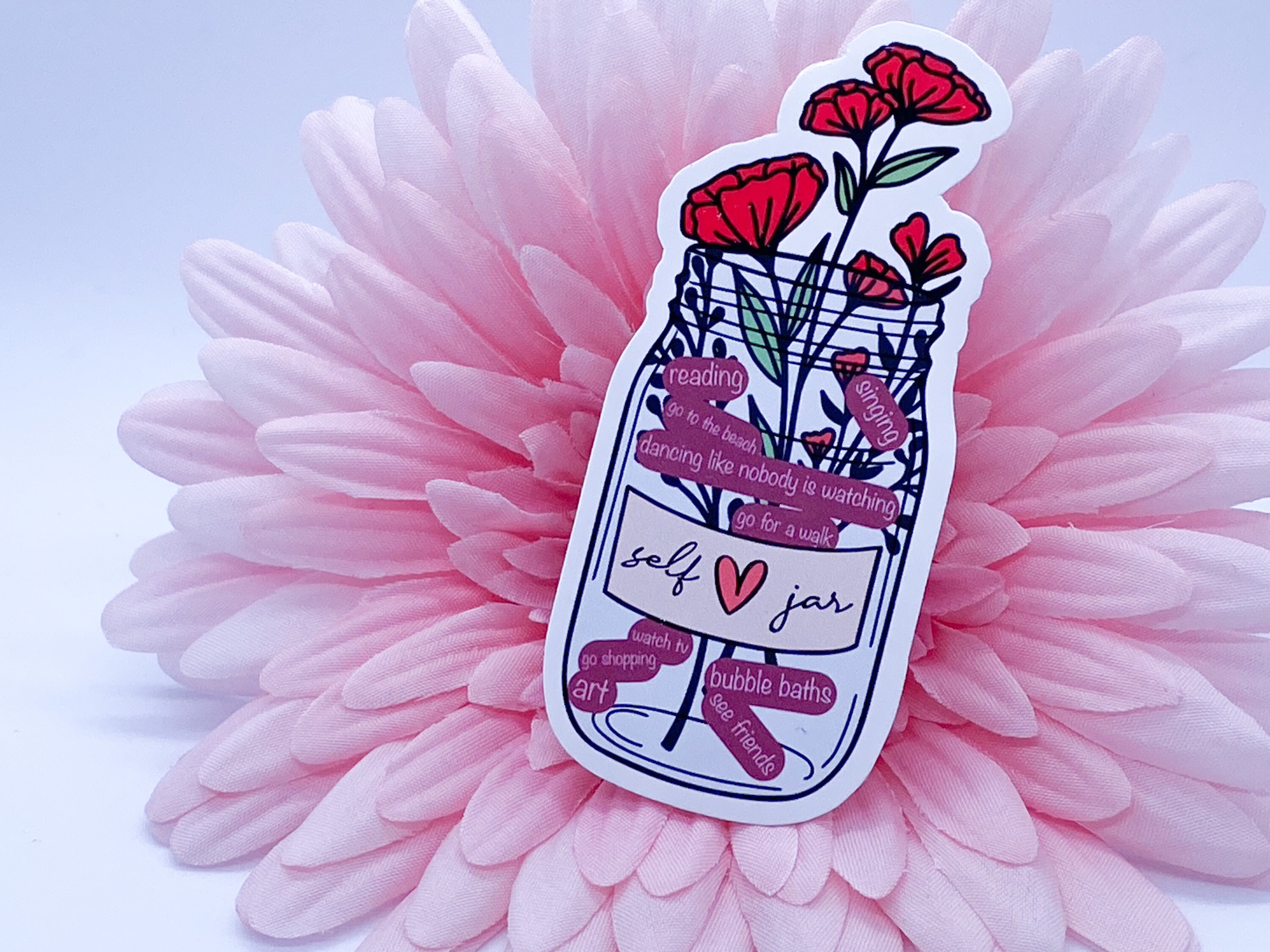 Self Love Jar Sticker Single Etsy