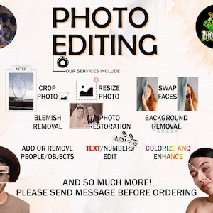 Photo Editing and Photoshop Service 2025 - Add or Remove People, Face Swap, Retouch & Enhance Images