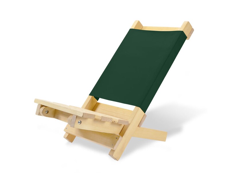 Beach Chair Picnic Chair Dark Green with/without engraving image 1