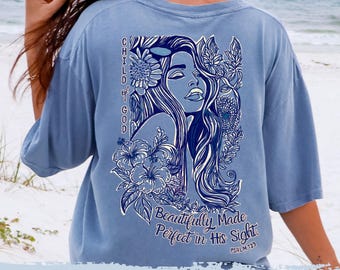 Psalm 139 Christian T-Shirt | Comfort Colors Floral Tee