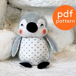 Penguin PDF Pattern, Penguin sewing pattern