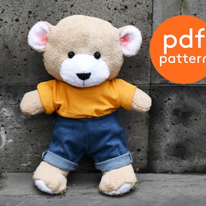 Teddy bear PDF Pattern, Teddy bear sewing pattern