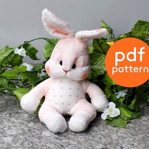 Hase PDF Schnittmuster, Häschen Schnittmuster, Hase Schnittmuster, Hase PDF Schnittmuster