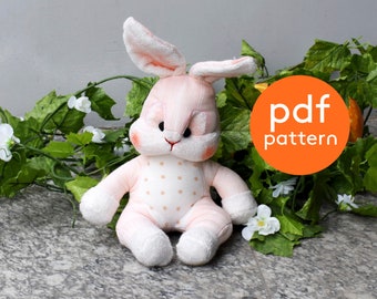 Bunny PDF Pattern, Bunny sewing pattern, Rabbit sewing pattern, Rabbit PDF Pattern