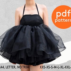 Puff Dress Sewing Pattern, Puff Dress PDF pattern