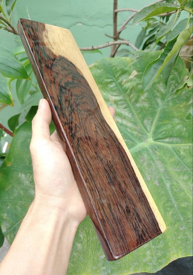 Mechanical keyboard Black Rosewood /& Alumilite resin keyboard wrist rest.