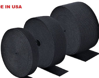 Black Elastic 0.5" , 1", 1.5" , 2", 2.5" inch Wide 25 yard  high quality  MADE IN USA