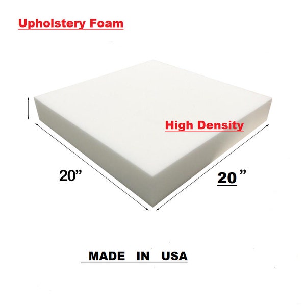Upholstery Foam 3"x20"x20" High Density Cushion Seat Replacement Pad