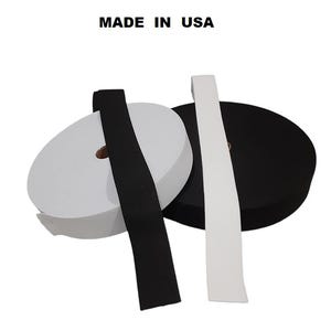 Elastic  1&quot;,1.5&quot;,2&quot;, inch wide  50 yard of high quality elastic band  Black or White  MADE IN USA